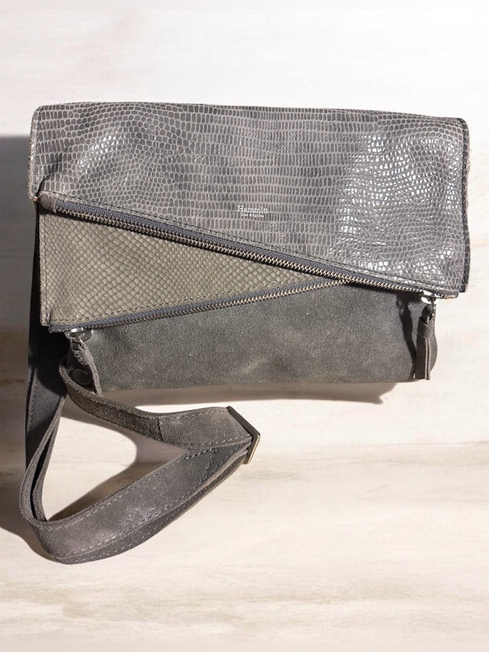 Hammitt Medium Dillon Bag in Gray and Green